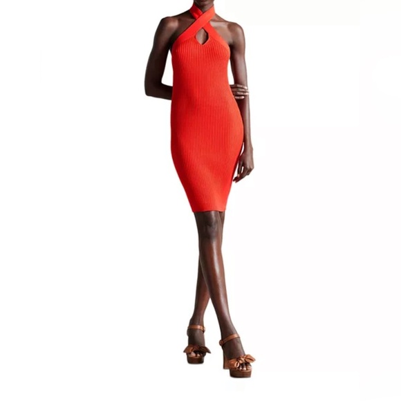 Ted Baker Mirelle Bodycon Halter Knit Dress Ted size 4/US size 10 - Picture 2 of 4